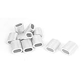 uxcell　ワイヤーロープスリーブ　アルミフェルール　アルミニウム　シルバートーン　M10直径　10個入り