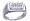 0.50Ct. 14K. White Gold Invisible Diamond Men's Ring