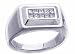 0.50Ct. 14K. White Gold Invisible Diamond Men's Ring