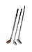 (1:12th Scale) 3 Miniature Hand Painted Metal Miniature Golf Clubs (Approx 7cm) - Teddy Delivery / Dolls House Accessory