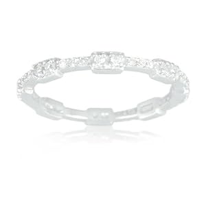Sterling Silver Diamond Ring (1/4 cttw, I-J Color, I2-I3 Clarity), Size 6