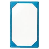 Deep Aqua Bonded Leather Jotter Card Holder