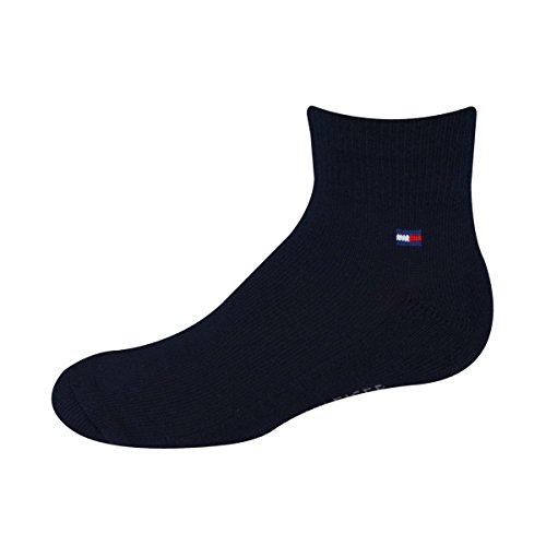 Tommy Hilfiger Kid's Socks Flat Knit Quarter Classic Navy 3pairs