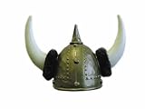 18243 (Gold) Viking Helmet With Fur & Spike