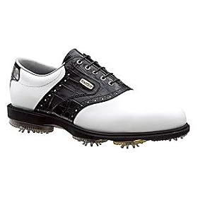 FootJoy DryJoys Mens Golf Shoes - White Black Gator 53711