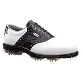 FootJoy DryJoys Men's Golf Shoes - White/Black Gator 53711