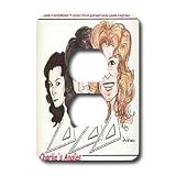 Londons Times Funny Panel Hollywood Cartoons - Charlie s Angles Math Might Just Be Fun - Light Switch Covers - 2 plug outlet cover