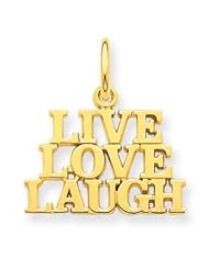14k Talking - Live Love Laugh Charm