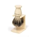 Edwin Jagger 9EJ947SDS Handmade Imitation Ivory Shaving Brush with Drip Stand - Small