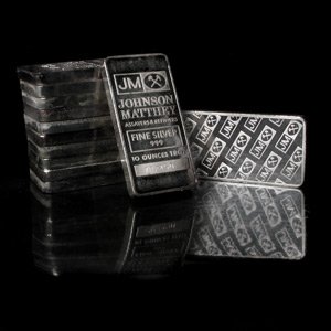10 oz Silver Bars 999 Fine - Johnson Matthey