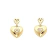 14K Yellow Gold Diamond Earring Jackets - 0.03 Ct.