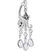 Crystalline Gem GOTHIC CHANDELIER Top Dangle Belly Ring