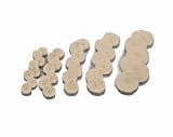 MUSLIN BUFF FINEX 1-1/2" DIAMETER X 16 PLY 3 ROWS OF STITCHING BOX OF 12