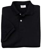 NEW Hanes Stedman - 55-Ounce Jersey Knit Sport Shirt Black-L