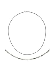 14K White Gold Cable 2.4mm Necklace 24 Inch