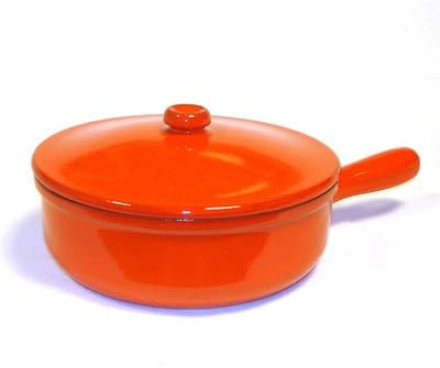 Terra Saucier with Lid Heat Diffuser: None, Color: Orange, Size: 1.5-qt.