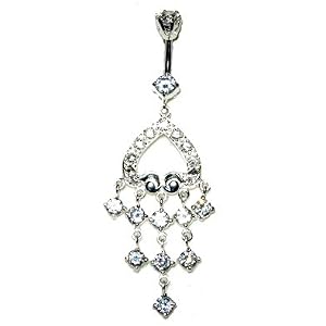 Chandelier style belly button ring