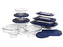 Pyrex Bakeware 19-Piece Baking Dish Set, Clear