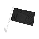 Solid Black Car Flag