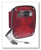 STT LAMP,RED,2STUD DODGE REPL W/SIDE MKR, MOLDED PIGTAIL,LH W/LICENSE