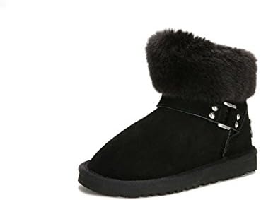 HLHMarket Girl's Lined Bailey Button Snow Boot 12 M US Little Kid Black
