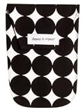 Diapees and Wipees Accessory Bag - Black Disco Dot