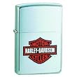 Zippo Harley-Davidson One Surface Logo Lighter (Silver, 5 1/2 x 3 1/2 cm)