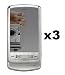 3 Pack of Premium Reusable LCD Mirror Screen Protectors for LG Shine CU720