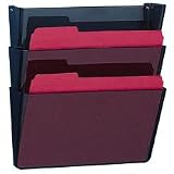 Rubbermaid 47081 Regeneration recycled stak-a-file three-pack, letter size, smoke