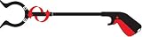 Duro-Med Ergonomic Plastic Reacher with Rotating Claw, Black, 18