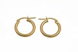 Image of 9ct Yellow Gold UER 044Y Ladies Hoop Earrings