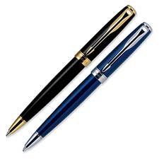 PAR1739145 Ballpoint Pen,Refillable,Twist Action,Blue w/ Silver Trim