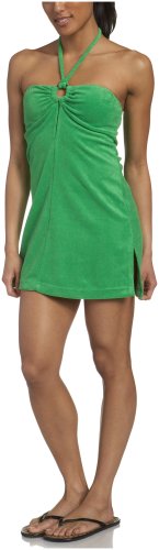 Echo Women's Cotton Terry Solid Halter Beach Dress