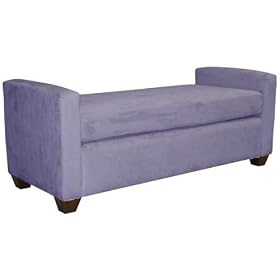 Premier Bench Style Chaise, UPHOLSTERED, BLUE by Home Decorators Collection