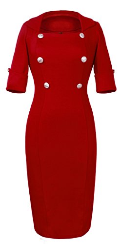Homeyee® Women's Elegant Lapel Tunic Party Dress U753