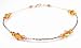Golden Topaz - November 14kt Gold Filled Adjustable Swarovski Crystal Birthstone Beaded Anklets.