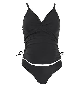 M2b Black Twisted Knot Tankini