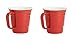 Red Cup Living Stoneware Coffee Mug, 12-Ounce, Red (Set of 2)