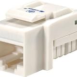 310140WH CAT 6 Keystone Jack 60 Degree White