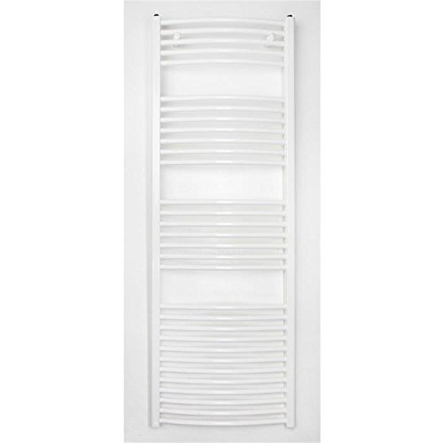Cheap Bathroom radiator white curved 1775h x 500b Medium connection