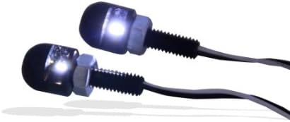 Motorcycle / Sportbike LED License Plate Bolt Kit, Round M6 Black