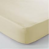 Bedeck Luxurious Percale Ivory Single Fitted Sheet
