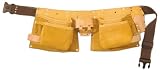 McGuire Nicholas 427 12 Pocket Carpenter Apron in Tan Full Grain Leather with Tan Cotton Belt