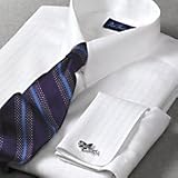 Trim Fit Satin Grid French Cuff Dress Shirt