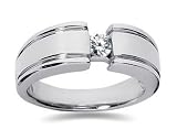 0.25 CTW Men's Diamond Ring in Platinum