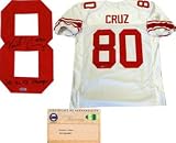 Victor Cruz SB XLVI Champs" Autographed New York Giants White Jersey"