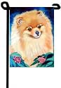 Pomeranian - Garden Bud - Canvas House Flag