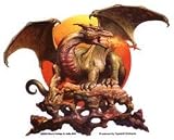 Majestic Dragon Sun Sticker By Boris Vallejo & Julie Bell