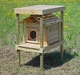 Pet Supplies : 17 Inch Cedar Cat House with Platform & Loft : Size 17 INCH CEDAR W PLATFORM & LOFT NO INSUL
