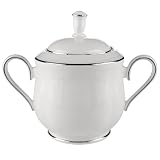 Lenox Hannah Platinum Bone China Sugar Bowl with Lid